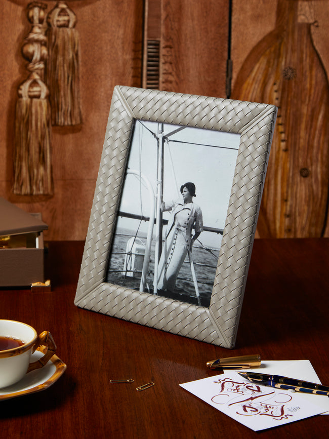 Riviere - Woven Leather Photo Frame -  - ABASK