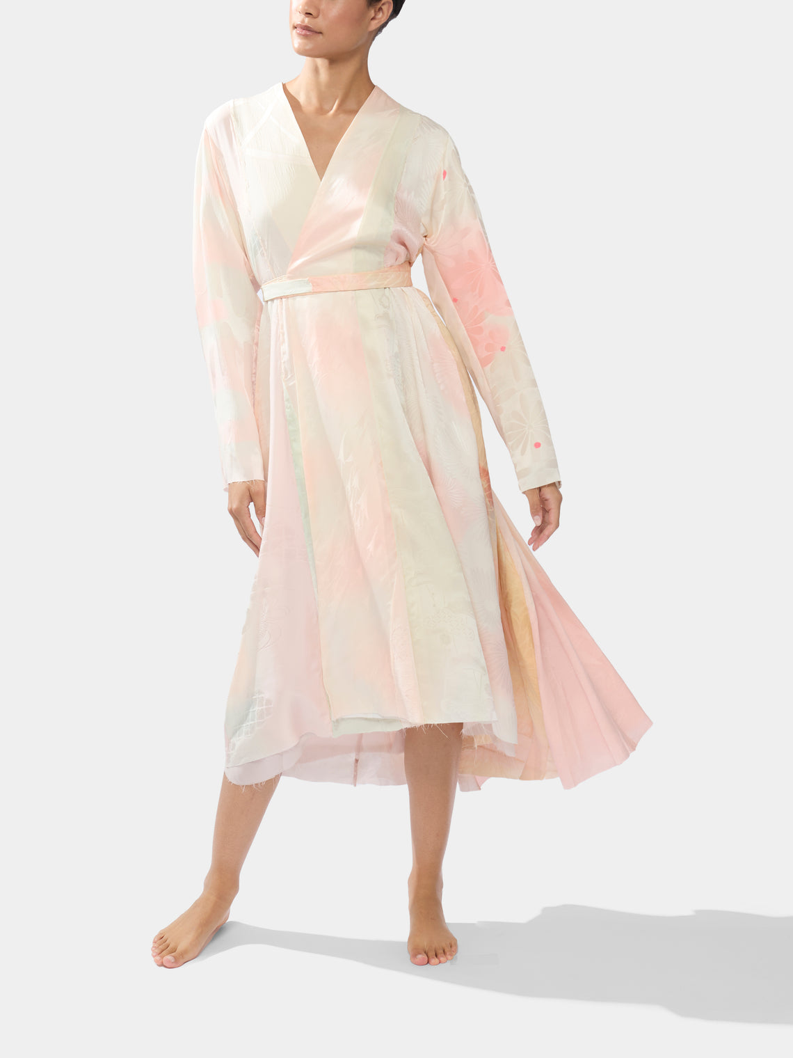 Considered Objects - Irregular Hand-Stitched Silk Robe -  - ABASK