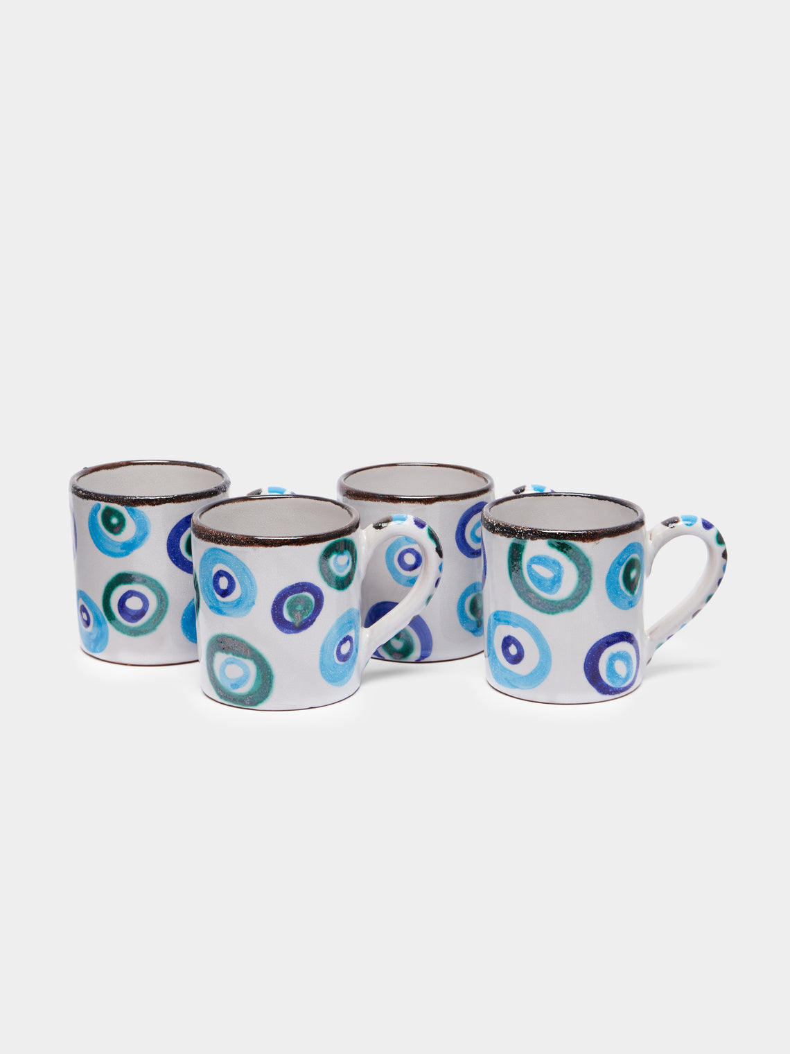 Ceramica Pinto - Vietri Hand-Painted Ceramic Mugs (Set of 4) -  - ABASK