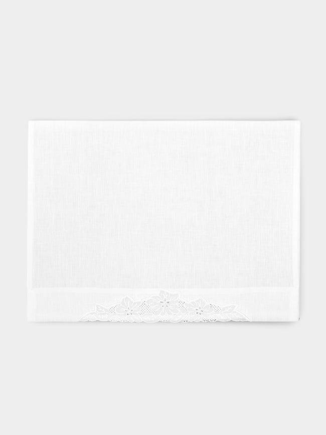 Los Encajeros - Flores Lace-Appliqué Cotton Guest Towels (Set of 4) -  - ABASK - 