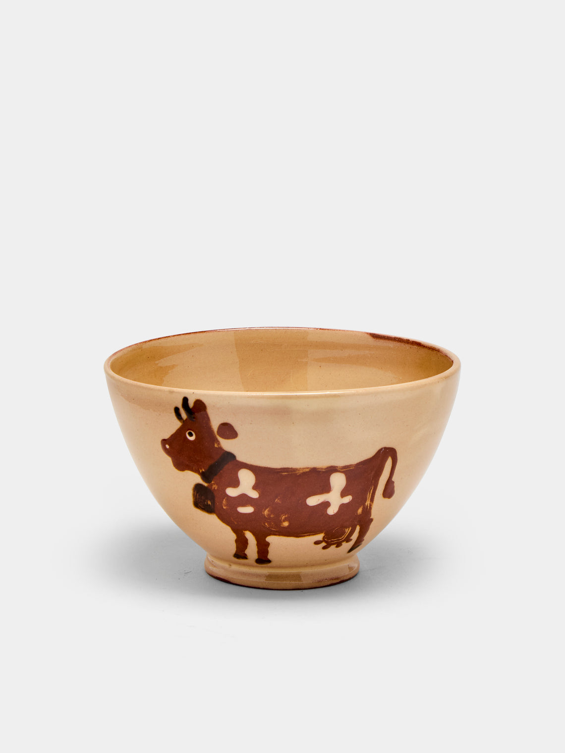 Poterie d’Évires - Cows Hand-Painted Ceramic Cereal Bowls (Set of 4) -  - ABASK