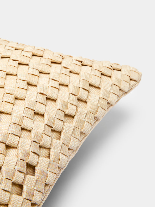 KUBO Curated - Diamond Large Weave Palm Cushion -  - ABASK