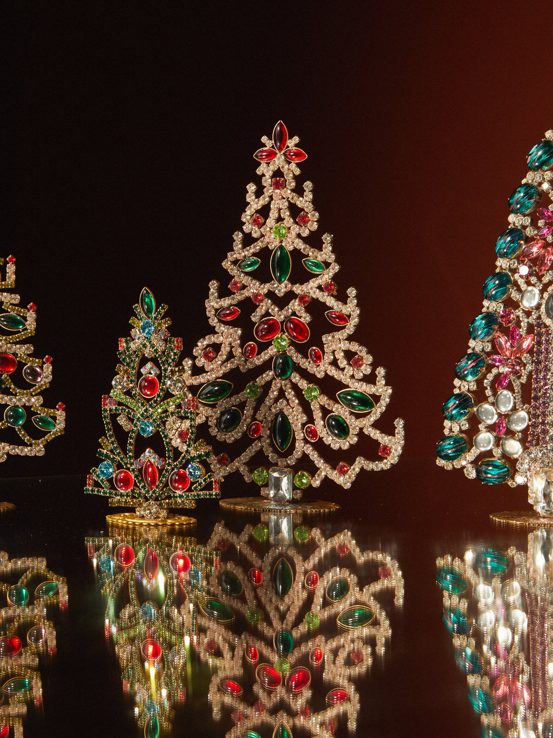 1930s Czech Jewelled Small Christmas Tree