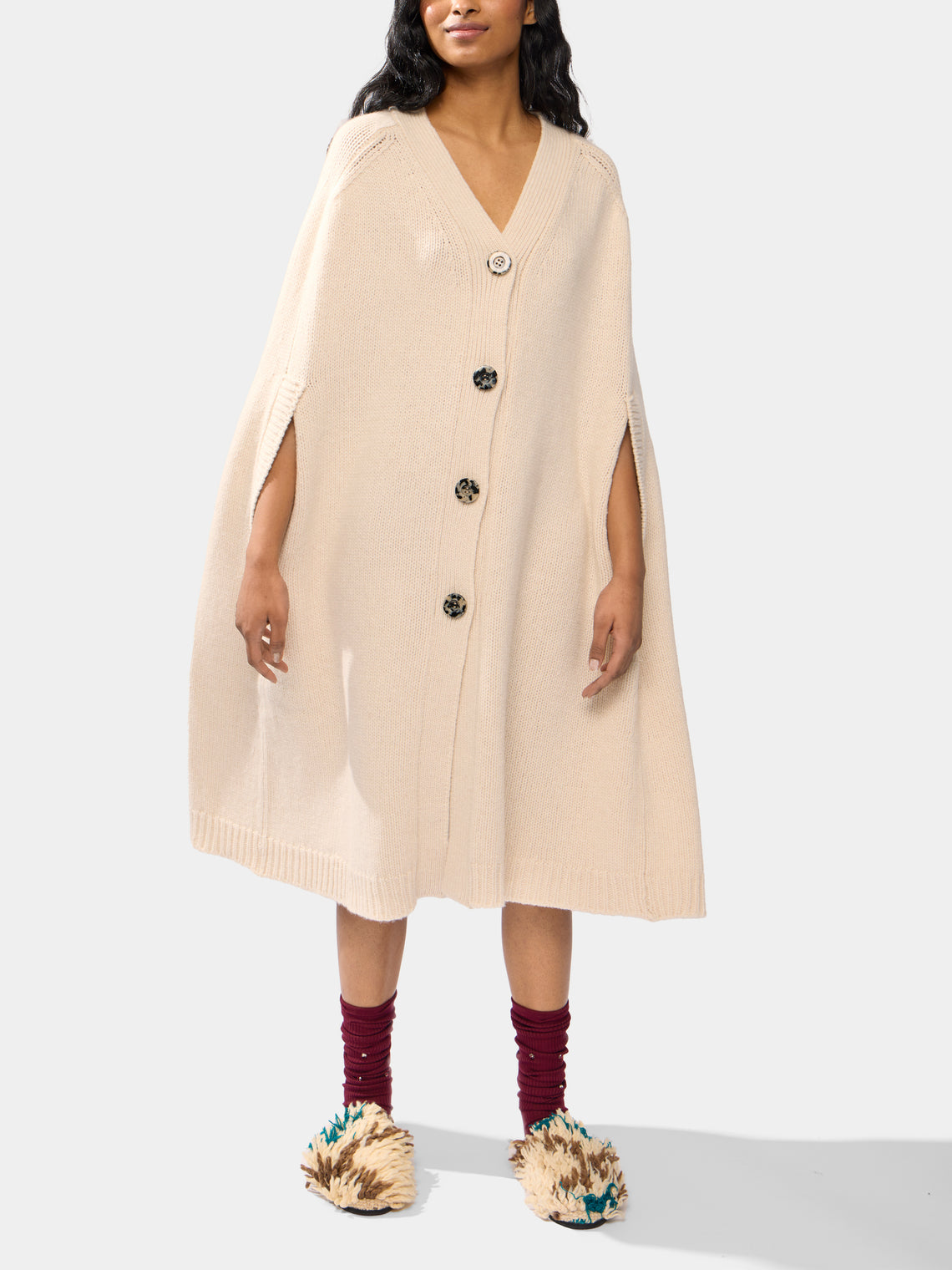 Isa Arfen - Lambswool and Cashmere Cape | One Size -  - ABASK