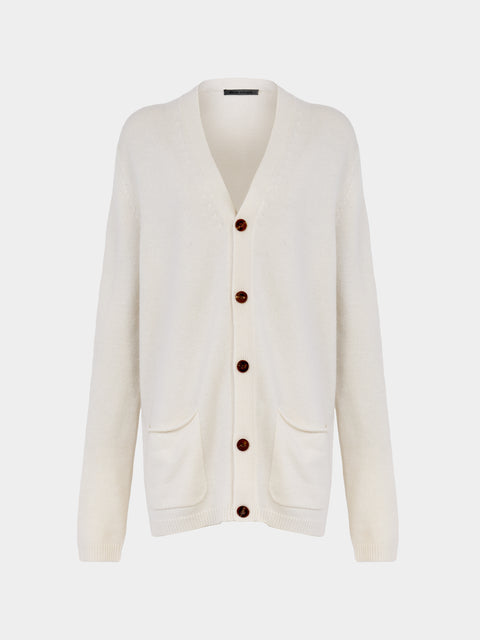 Denis Colomb - Cashmere Boyfriend Cardigan | Size: S -  - ABASK - 