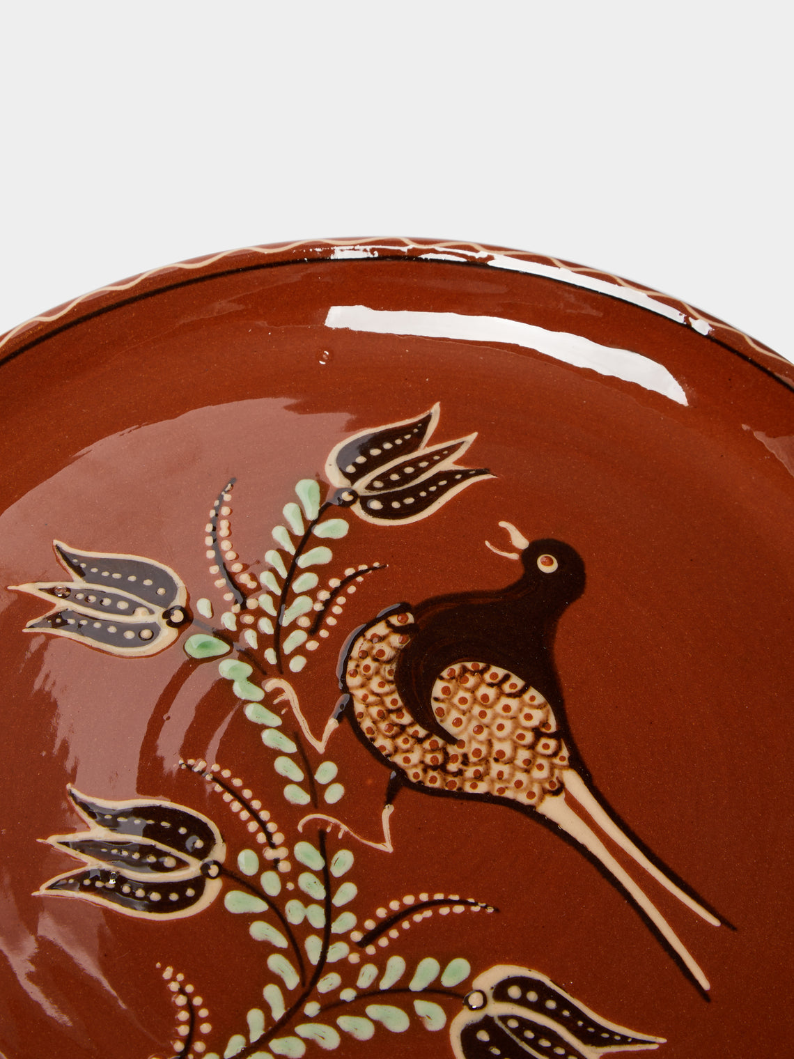 Poterie d’Évires - Birds Hand-Painted Ceramic Dinner Plates (Set of 4) -  - ABASK
