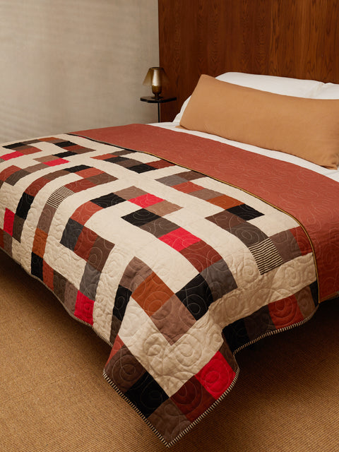 Pemberton Qwilts - Kuba Meander Patchwork Quilt -  - ABASK