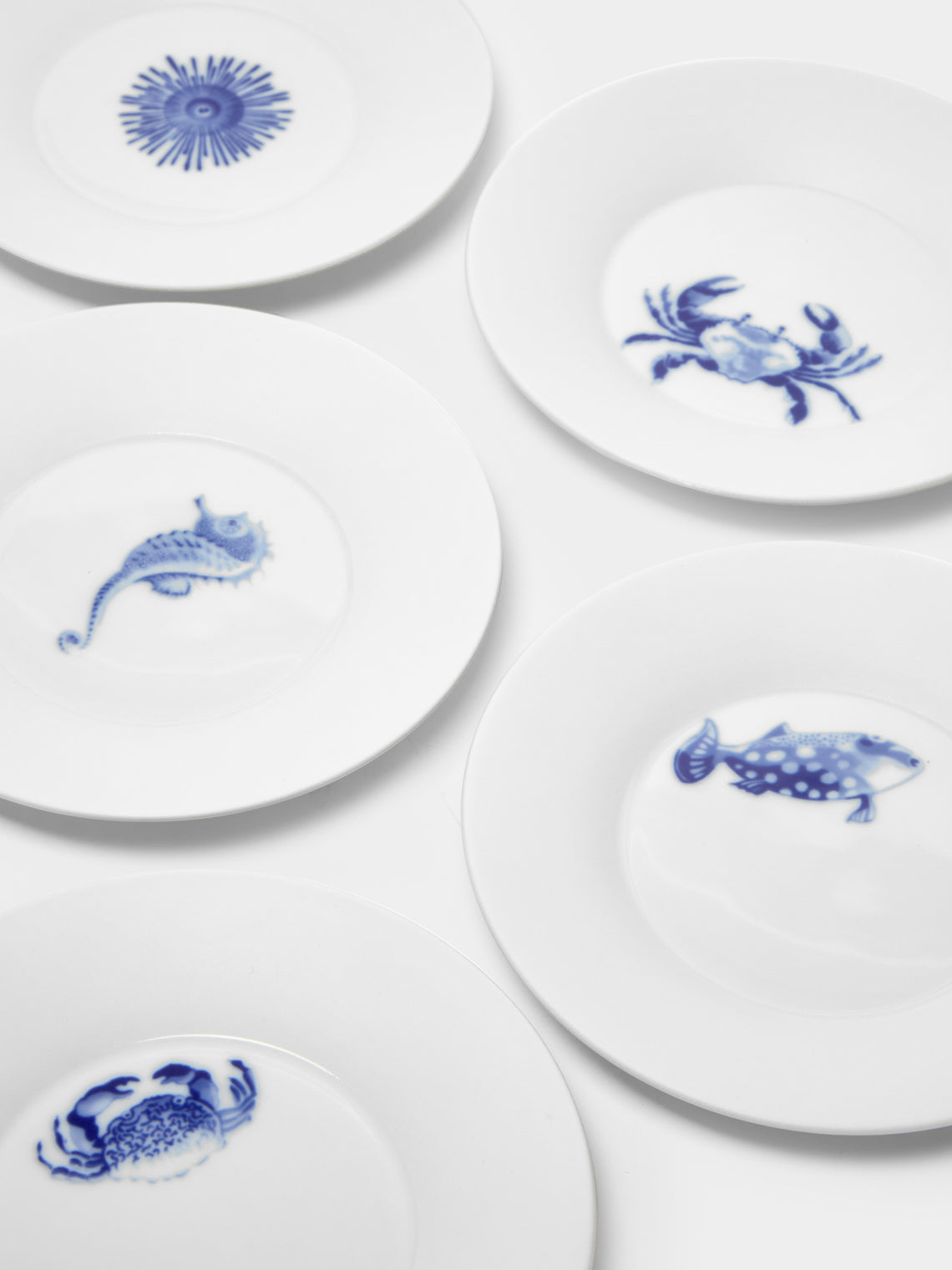 Hering Berlin - Ocean Porcelain Assorted Side Plates (Set of 6) -  - ABASK