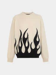 Frenckenberger - Sylvie Fleury Flame Cashmere R-Neck Sweater -  - ABASK - 