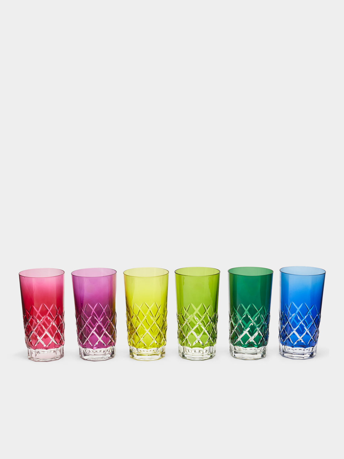 Antique and Vintage - 1950s Val Saint Lambert Crystal Tumblers (Set of 6) -  - ABASK - 