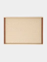 Riviere - Dama Wood and Leather Rectangular Tray -  - ABASK - 