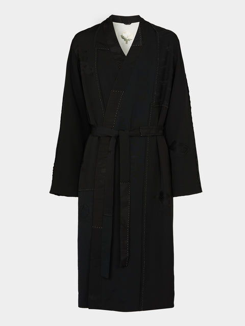 Considered Objects - Dots and Lines Hand-Stitched Silk Robe | Size: M -  - ABASK - 