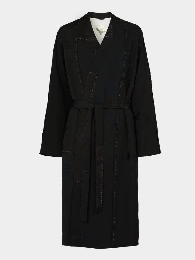 Considered Objects - Dots and Lines Hand-Stitched Silk Robe | Size: L -  - ABASK - 