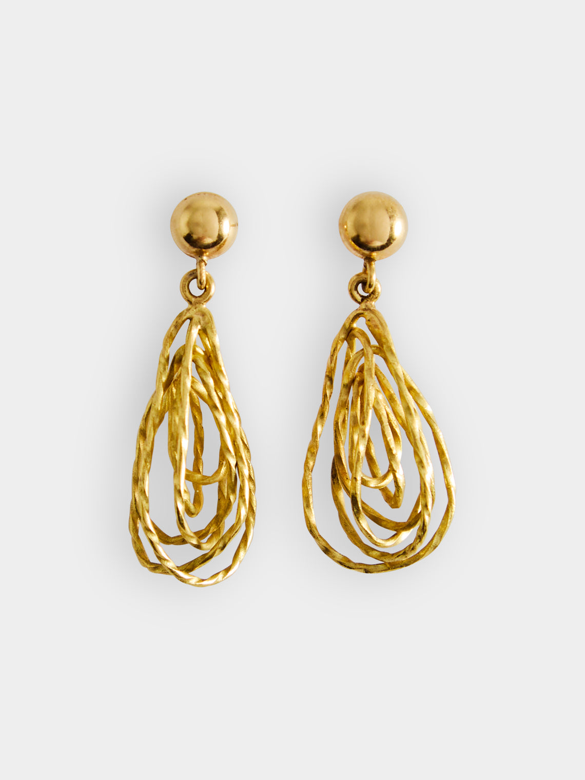 Mahnaz Collection - Vintage Yasuki Hiramatsu 18-Karat Yellow Gold Earrings -  - ABASK - 