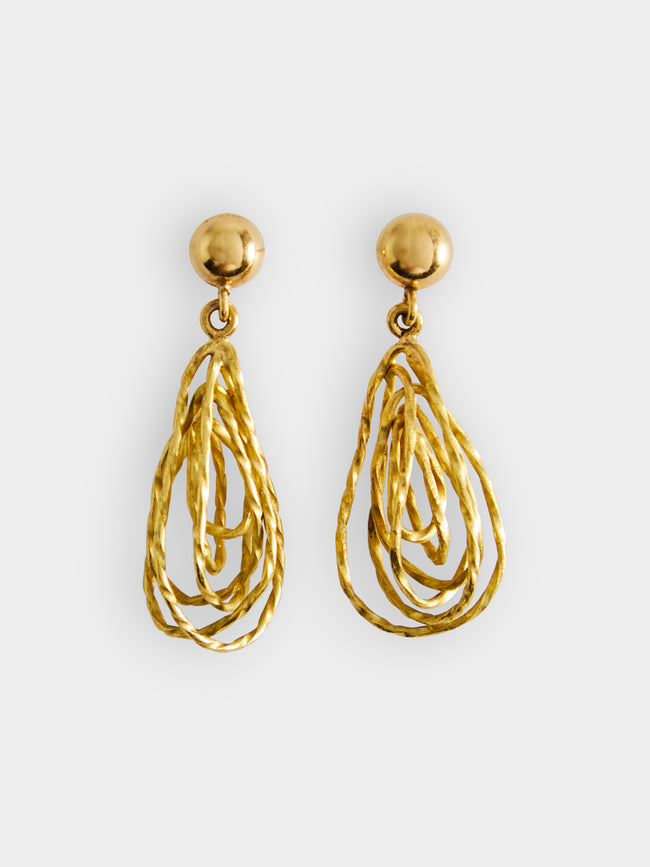 Mahnaz Collection - Vintage Yasuki Hiramatsu 18-Karat Yellow Gold Earrings -  - ABASK - 