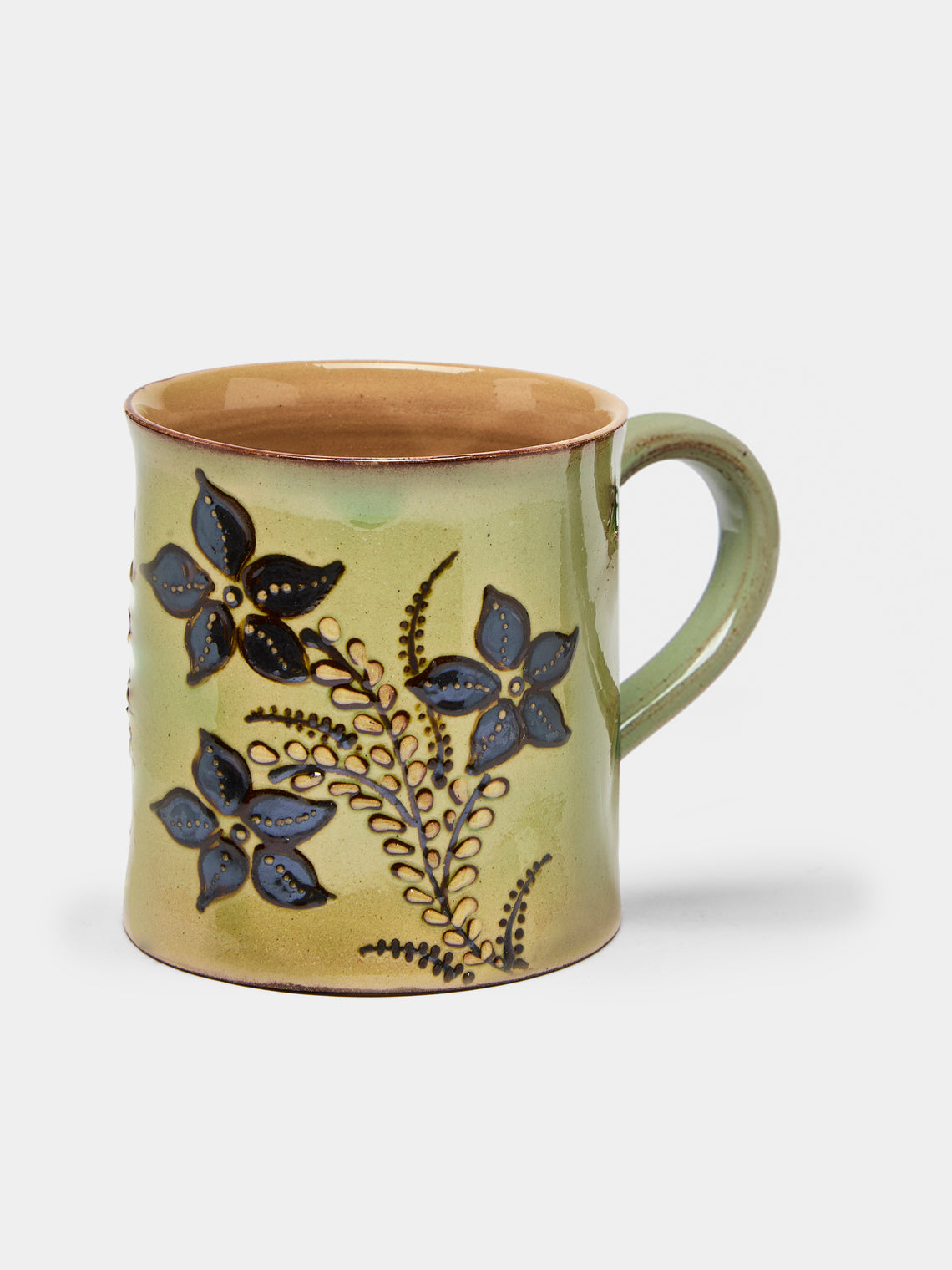 Poterie d’Évires - Flowers Hand-Painted Ceramic Mugs (Set of 4) -  - ABASK