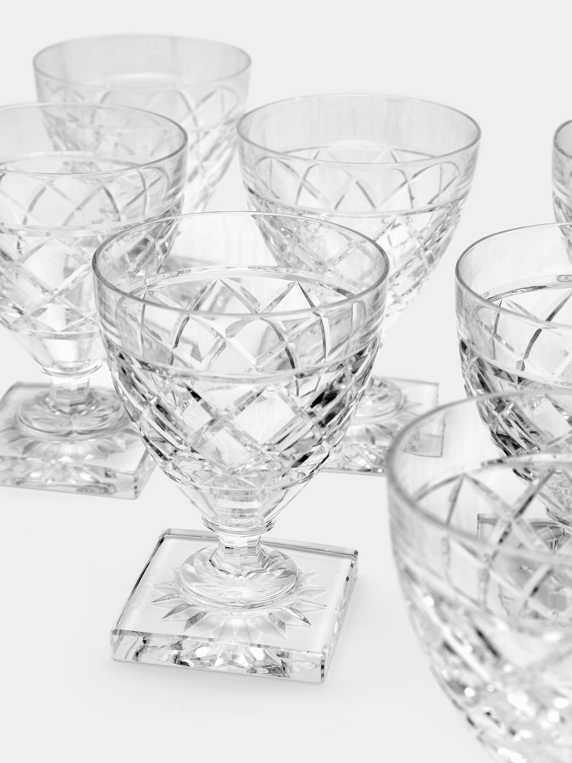 Antique and Vintage - 1930's Val Saint Lambert Red Wine Glasses (Set of 12) -  - ABASK