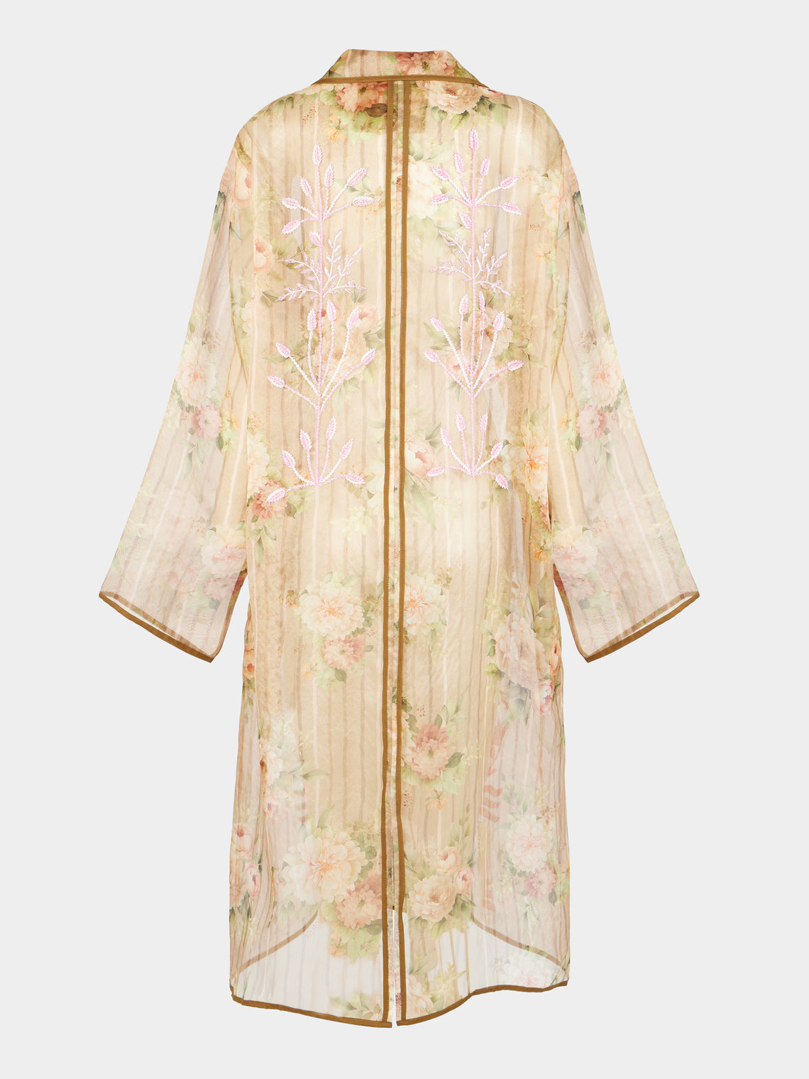 Nazzy Beglari - Organza Embroidered Silk Robe -  - ABASK