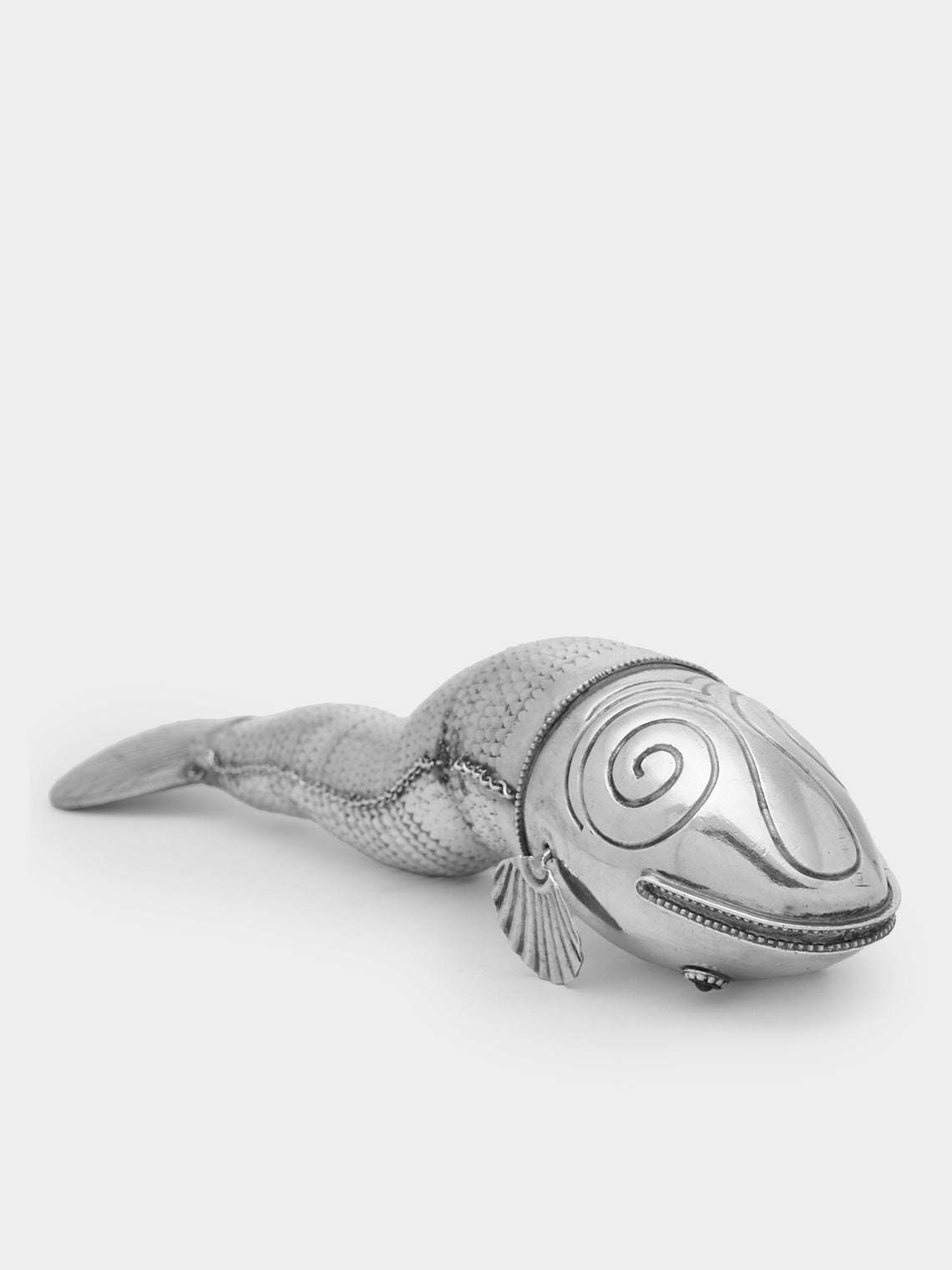 Antique and Vintage - 1900s Solid Silver Articulating Fish -  - ABASK