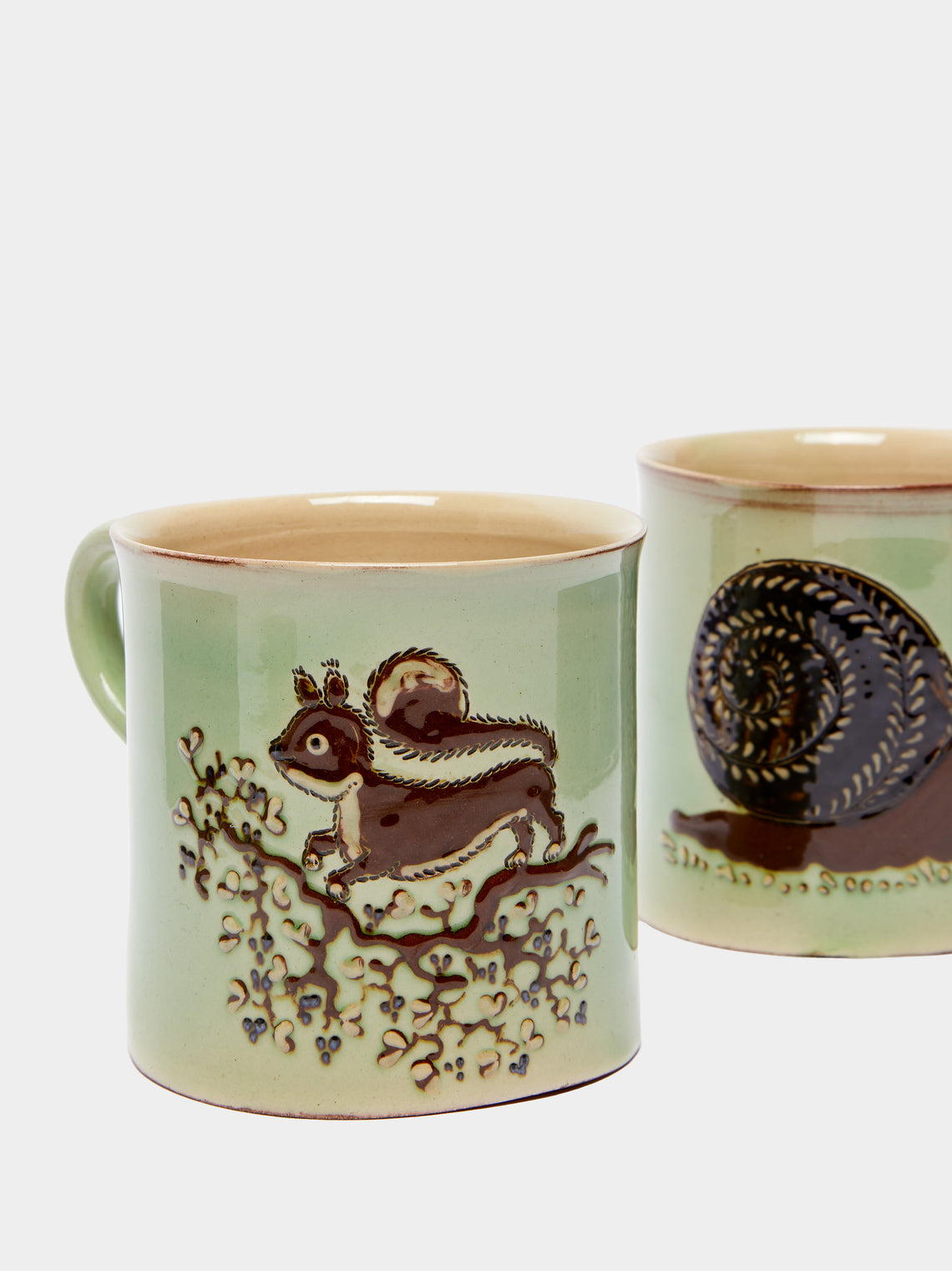 Poterie d’Évires - Animals Hand-Painted Ceramic Mugs (Set of 4) -  - ABASK