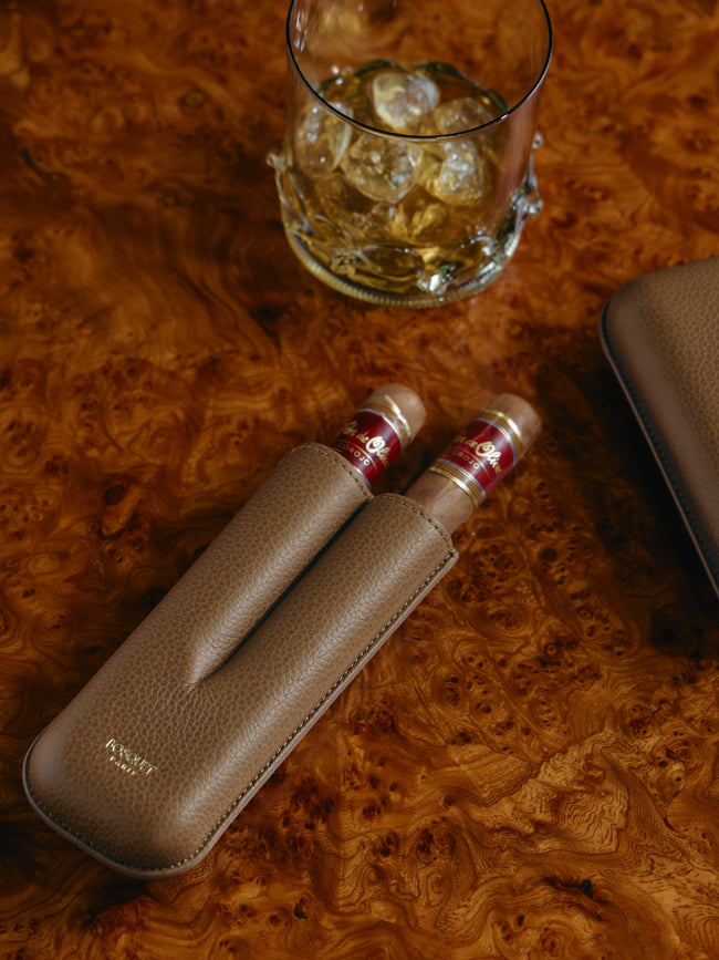 Bosquet Paris - Grained Leather Cigar Case (2 Cigars) -  - ABASK