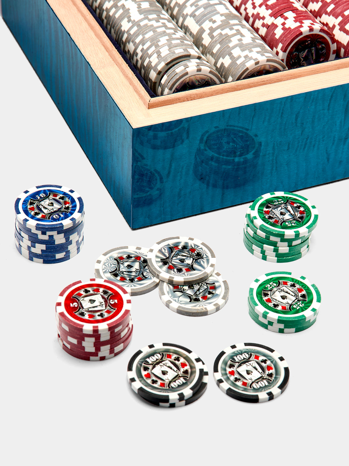 Elie Bleu - Fruit Sycamore Poker Set -  - ABASK