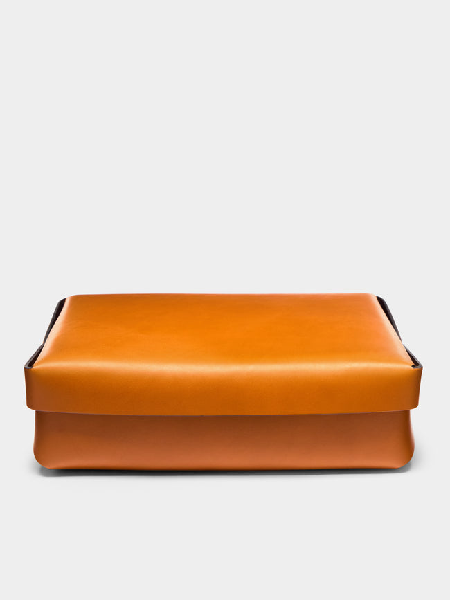Oscar Maschera - Leather Large Rectangular Box with Lid -  - ABASK - 