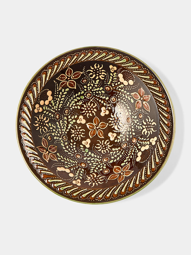 Poterie d’Évires - Flowers Hand-Painted Ceramic Large Breakfast Serving Bowl -  - ABASK - 