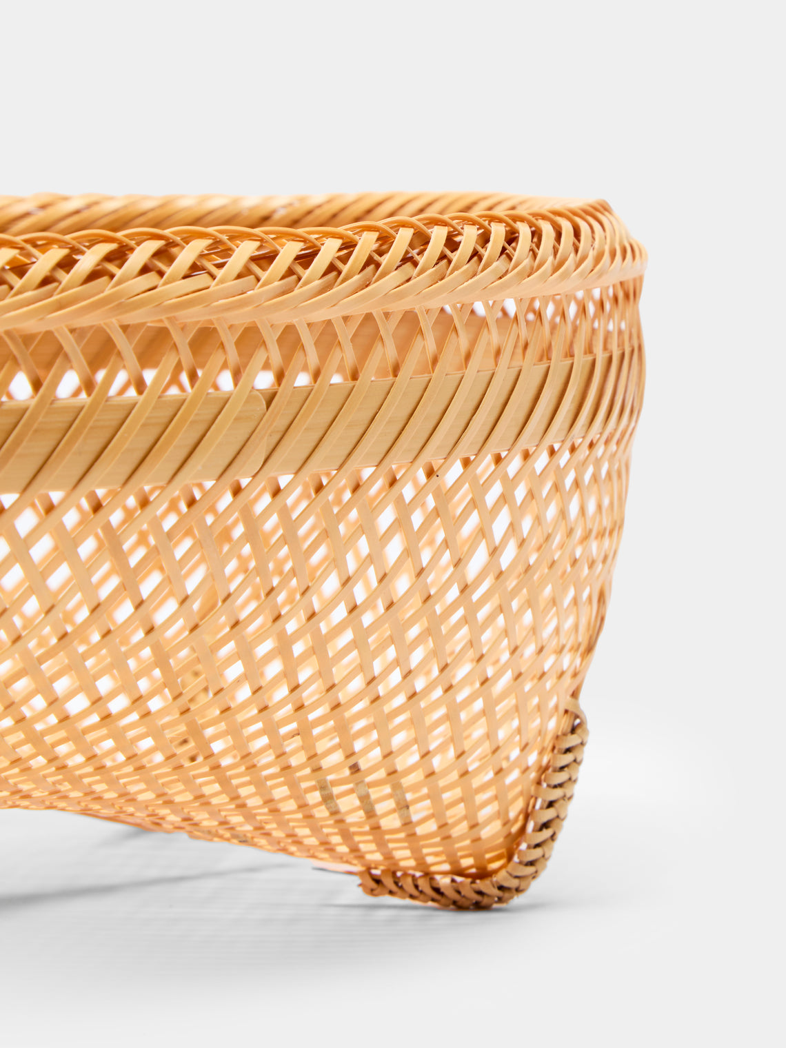 Hee Woo - Handwoven Bamboo Low Circular Tray -  - ABASK