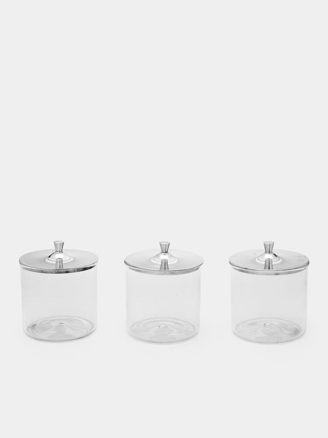 Antique and Vintage - 1950s Gio Ponti Silver-Plated and Glass Jars (Set of 3) -  - ABASK - 