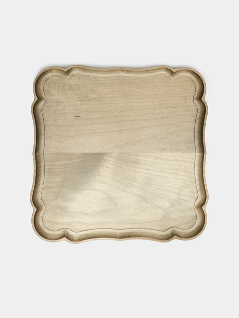 Ifuji - Mignon Hand-Carved Wood Square Tray -  - ABASK - 