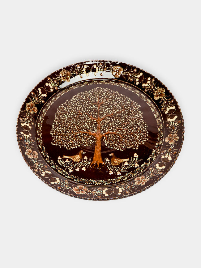 Poterie d’Évires - Trees Hand-Painted Ceramic Large Plate -  - ABASK - 