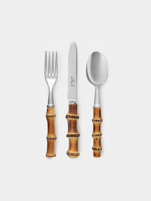 Alain Saint-Joanis - Bamboo Dessert Cutlery (Set of 3) - Brown - ABASK - 