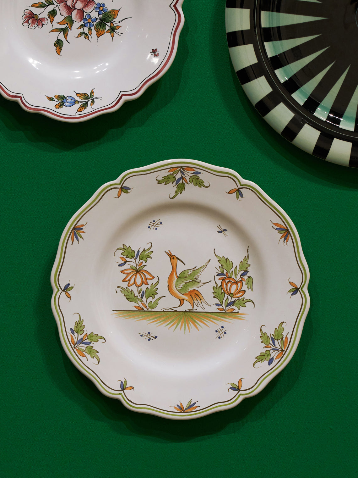 Bourg Joly Malicorne - Moustiers Hand-Painted Ceramic Side Plate -  - ABASK