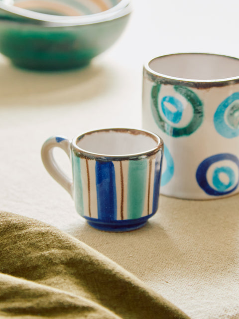 Ceramica Pinto - Vietri Hand-Painted Ceramic Espresso Cups (Set of 4) -  - ABASK