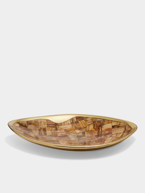 Viya - Vista Brass and Semi-Precious Stone Medium Bowl -  - ABASK - 