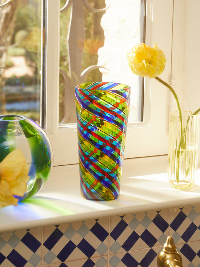 Filigrana Hand-Blown Murano Glass Vase