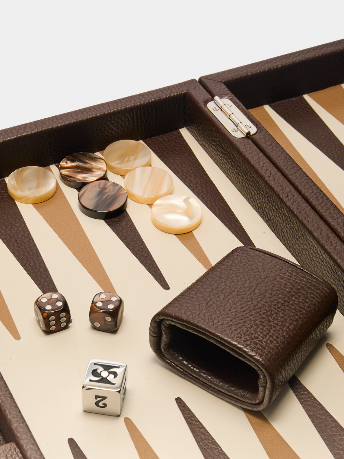 Hector Saxe - Leather Medium Backgammon Set -  - ABASK