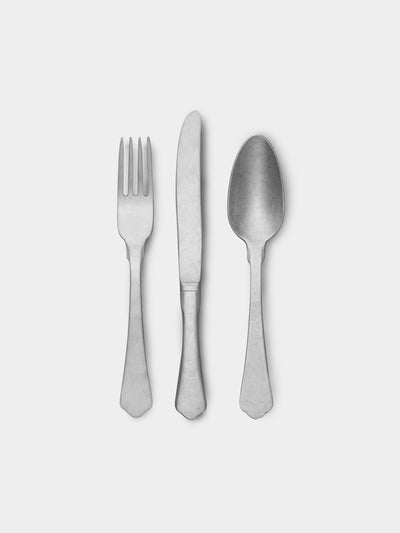 Astier de Villatte - Stone-Finish Dessert Cutlery (Set of 3) - Silver - ABASK - 