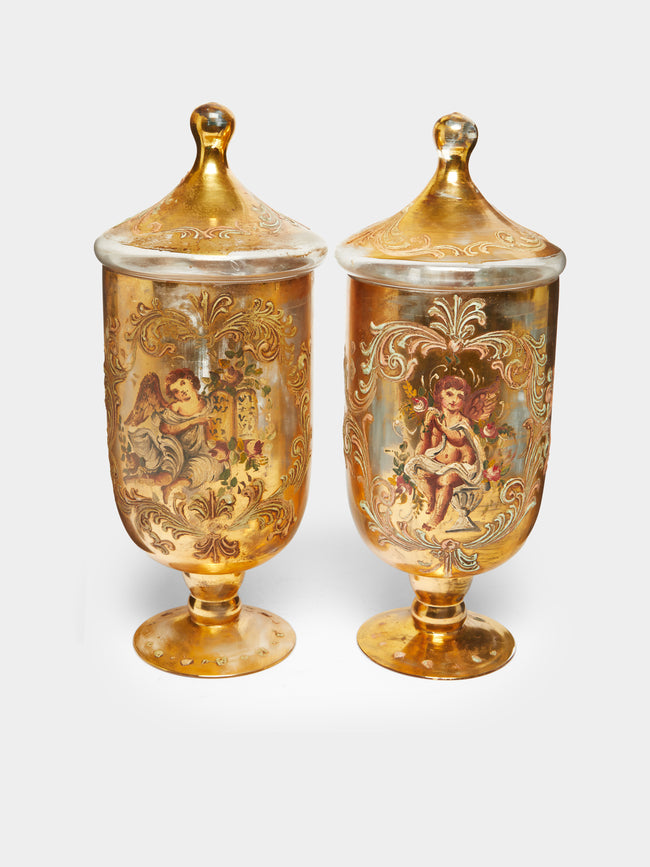 Antique and Vintage - 18th-Century Italian Glass Apothecary Jars (Set of 2) -  - ABASK - 