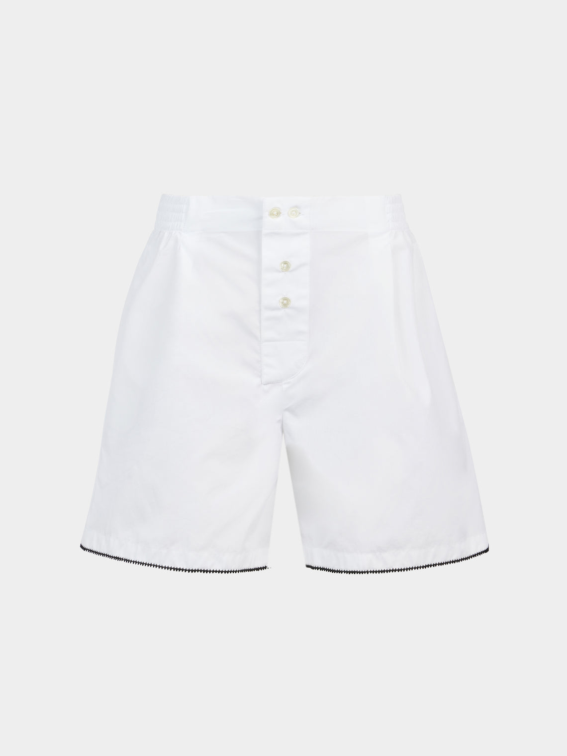 Sebline - Hand-Embroidered Cotton Boxer Shorts -  - ABASK - 