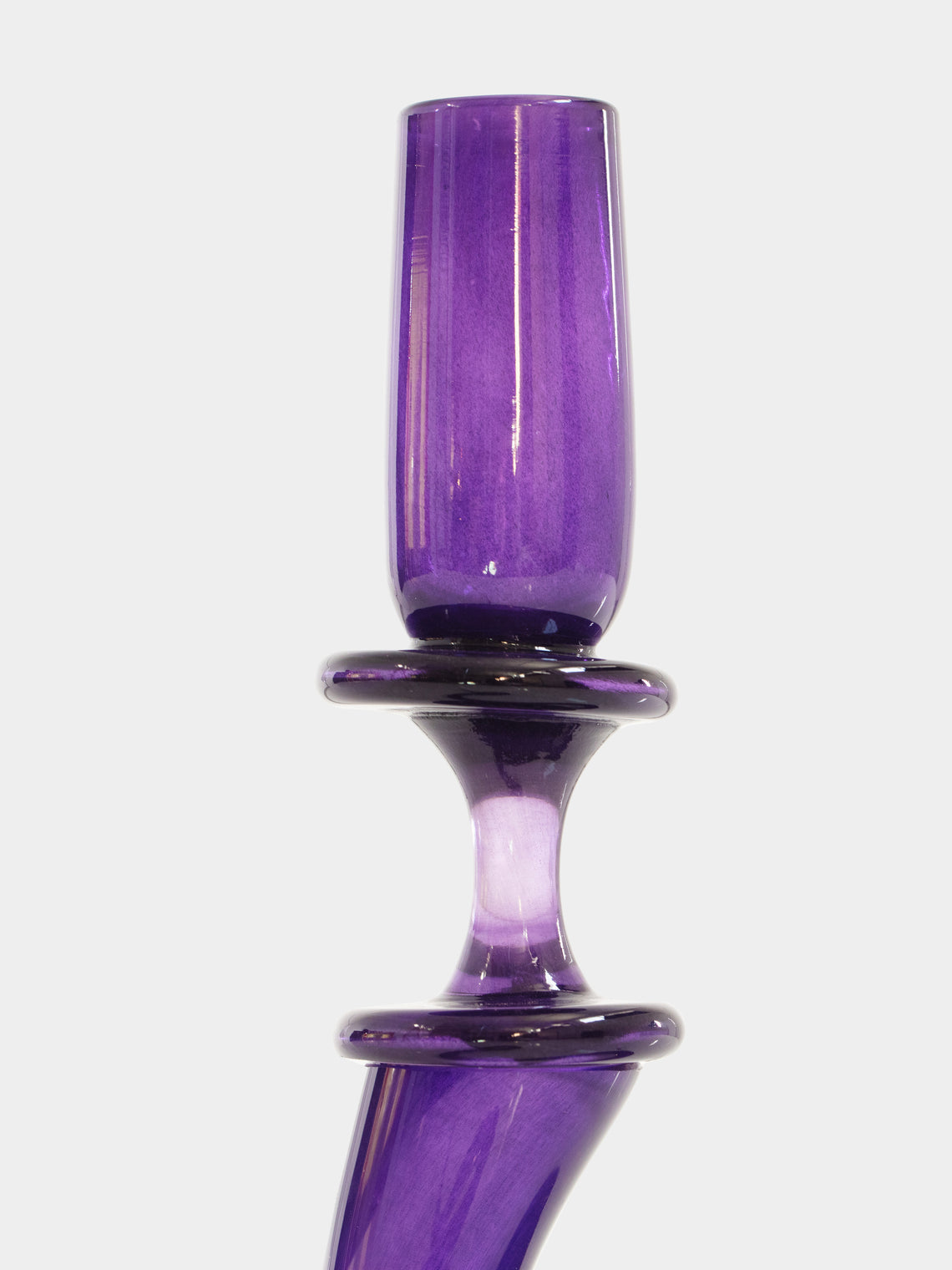 Jeff Zimmerman - Serpentine Hand-Blown Glass Candle Holder -  - ABASK