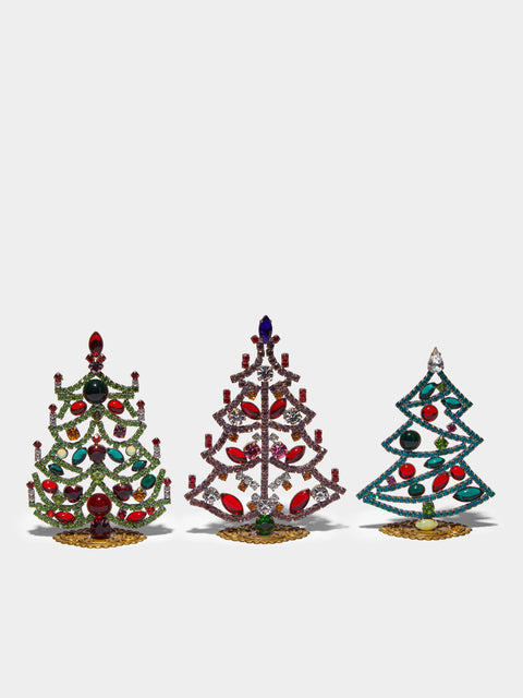 Antique and Vintage - 1930s Czech Jewelled Extra Small Christmas Trees (Set of 3) -  - ABASK - 