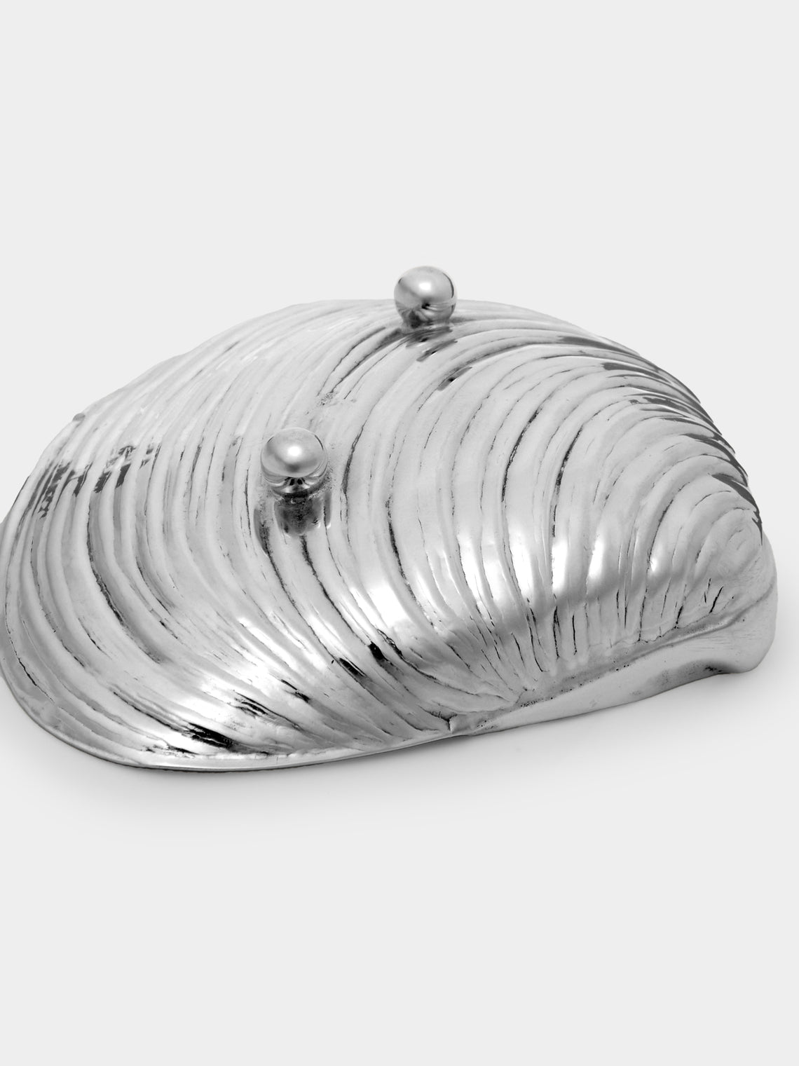 Antique and Vintage - 1940s Solid Silver Shell Salt Dish -  - ABASK