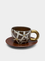 Na Yong-hwan - Wildflower Buncheong Espresso Cup and Saucer -  - ABASK - 