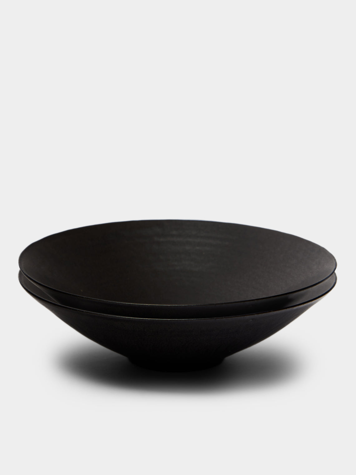 Lee Song-am - Black Clay Serving Bowls (Set of 2) -  - ABASK