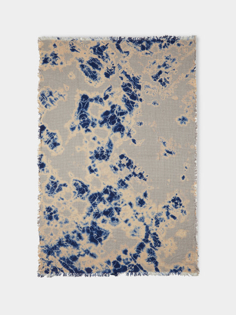 Suzusan - Shibori Waffle Linen Throw -  - ABASK