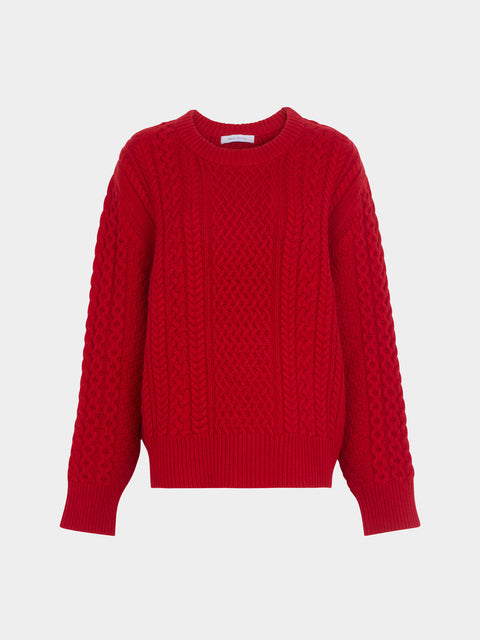 Ryan Roche - Cashmere Cable-Knit Crew-Neck Sweater | Size: XS -  - ABASK - 