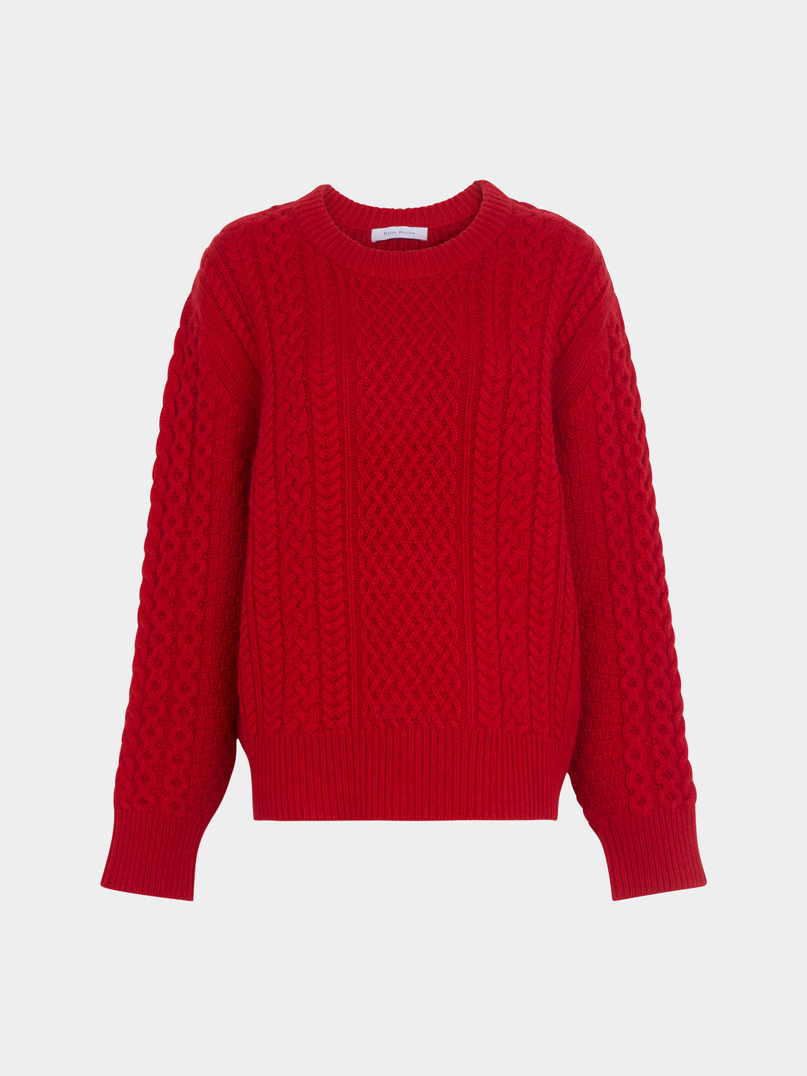 Ryan Roche - Cashmere Cable-Knit Crew-Neck Sweater -  - ABASK - 