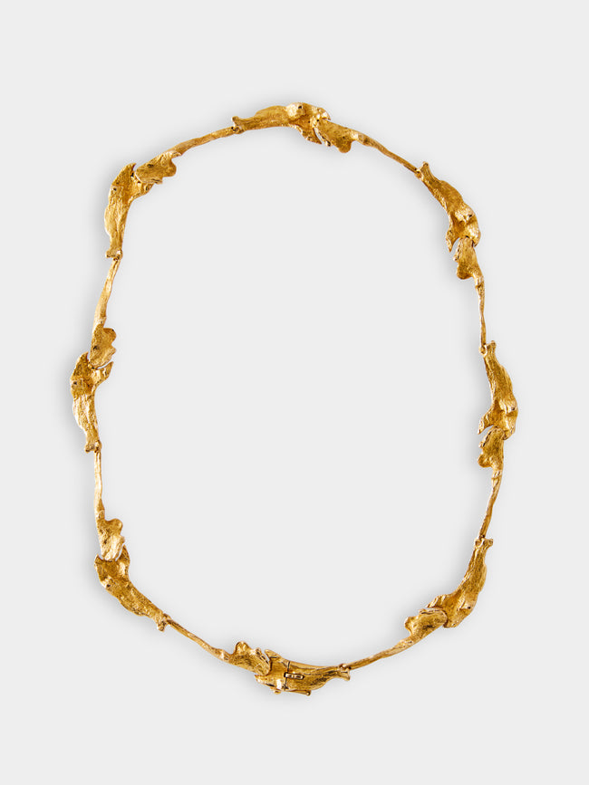 Mahnaz - 1970 Björn Weckström for Lapponia Orchid Psychedelic 14-Karat Gold Necklace -  - ABASK - 